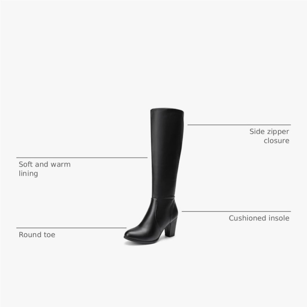 Dream Pairs Black Knee-High Women's Boots - Picture 11 of 12